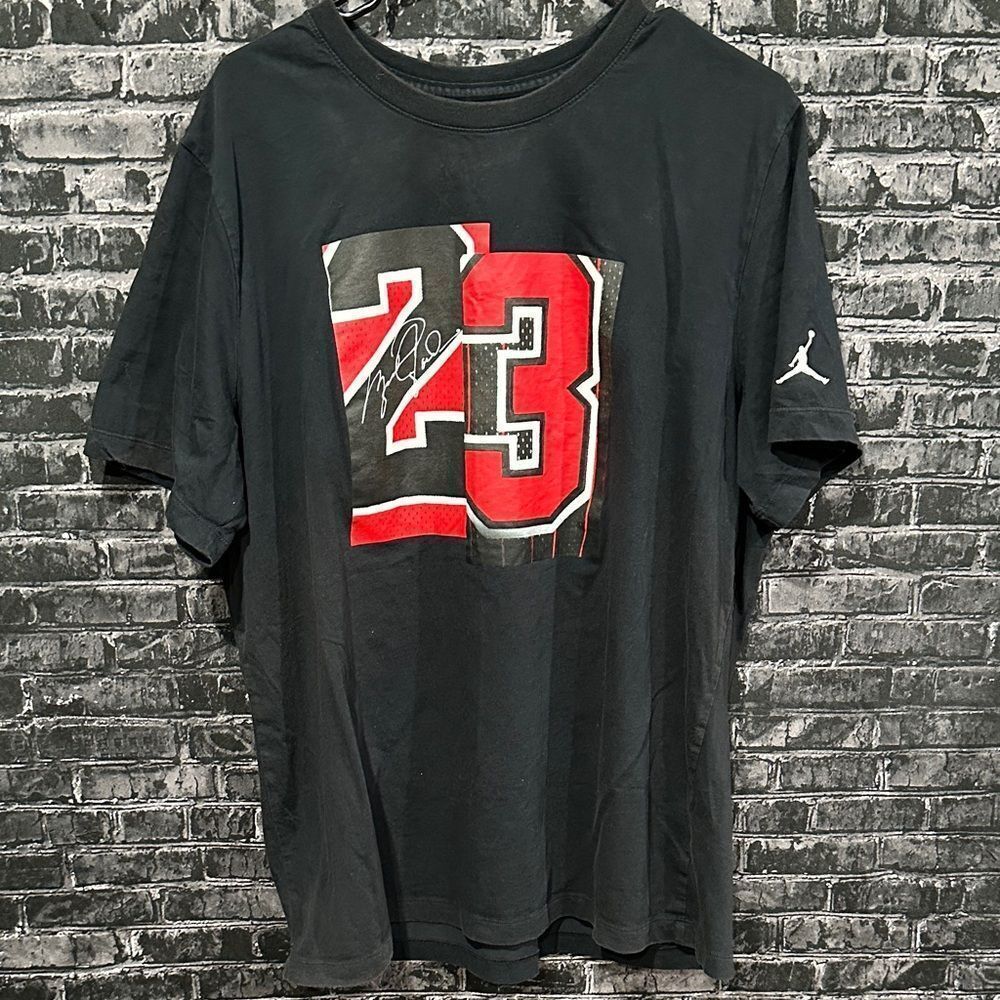 Jordan Black Tee with Red 23 Graphic